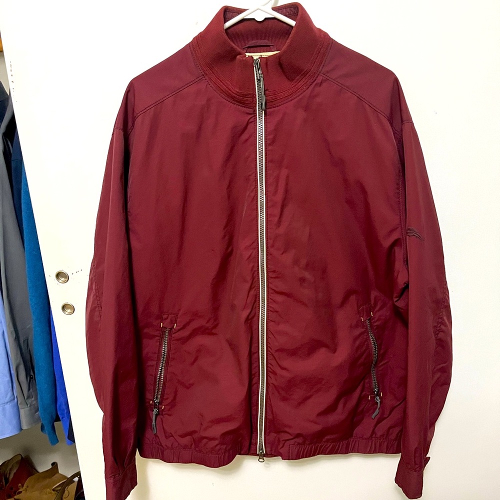 Tommy Bahama Men’s Red Large Maroon Nylon Jacket